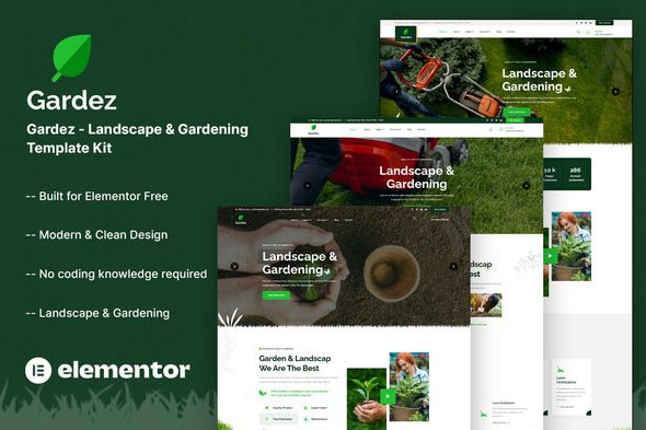 Gardez – Landscape and Gardening Elementor Template Kit